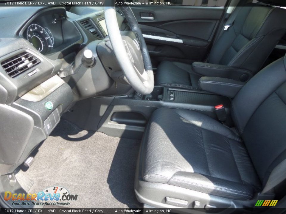 2012 Honda CR-V EX-L 4WD Crystal Black Pearl / Gray Photo #10