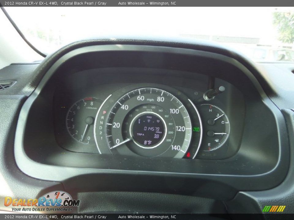 2012 Honda CR-V EX-L 4WD Crystal Black Pearl / Gray Photo #16