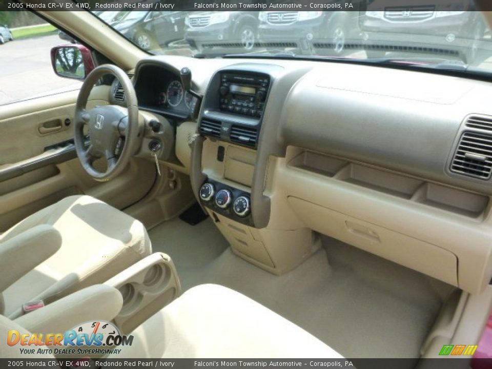 2005 Honda CR-V EX 4WD Redondo Red Pearl / Ivory Photo #11