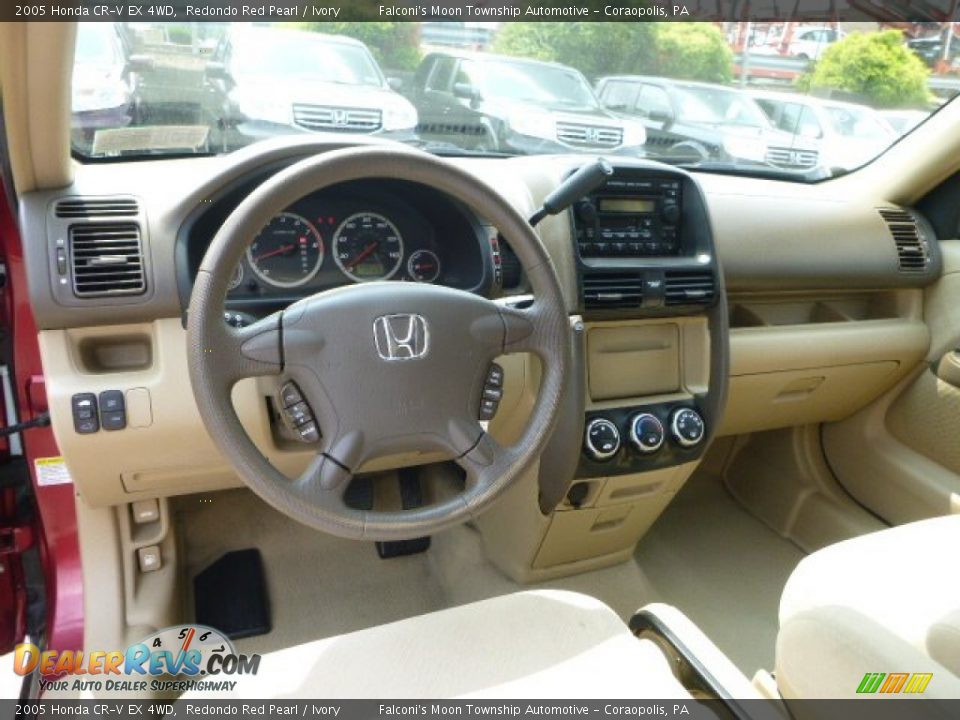 2005 Honda CR-V EX 4WD Redondo Red Pearl / Ivory Photo #17