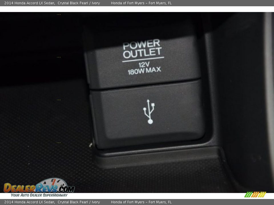 2014 Honda Accord LX Sedan Crystal Black Pearl / Ivory Photo #12