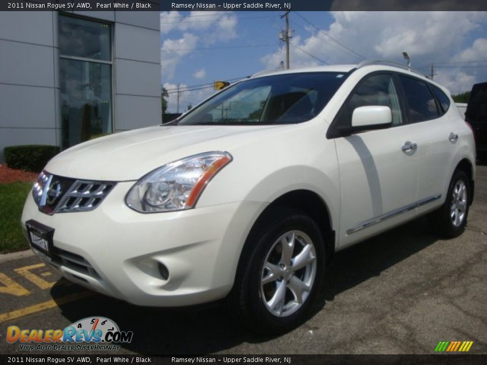 2011 Nissan Rogue SV AWD Pearl White / Black Photo #1