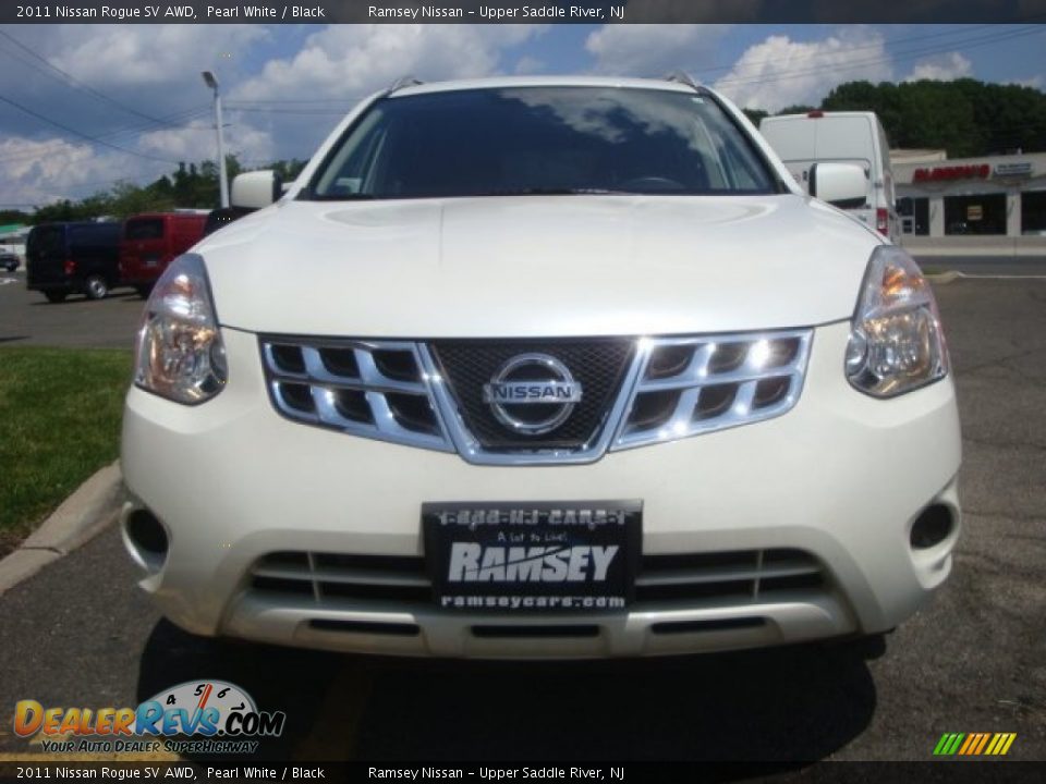 2011 Nissan Rogue SV AWD Pearl White / Black Photo #2