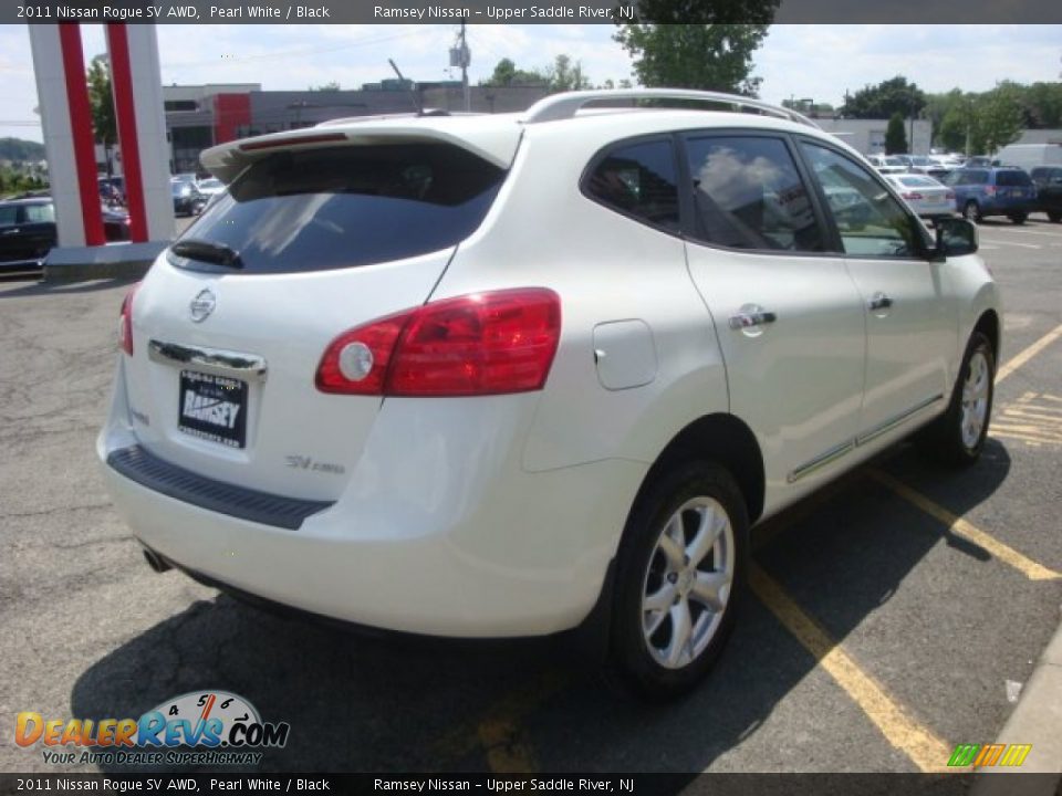 2011 Nissan Rogue SV AWD Pearl White / Black Photo #5