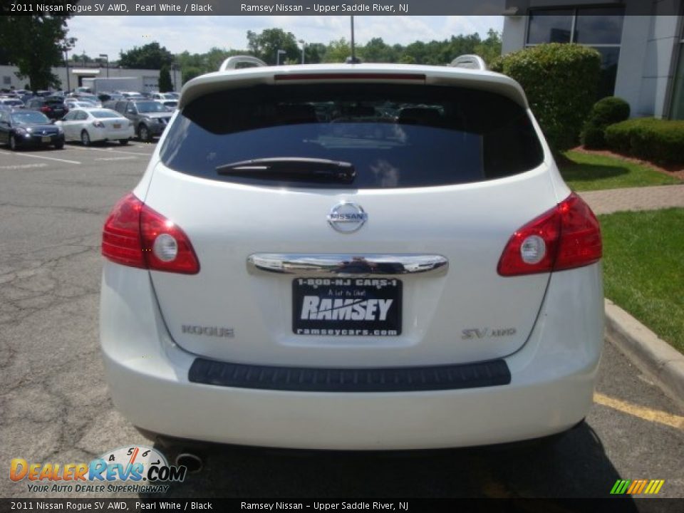 2011 Nissan Rogue SV AWD Pearl White / Black Photo #6