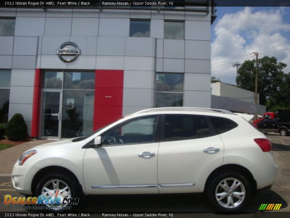 2011 Nissan Rogue SV AWD Pearl White / Black Photo #8