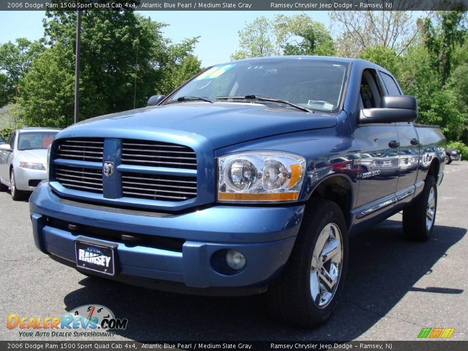 2006 Dodge Ram 1500 Sport Quad Cab 4x4 Atlantic Blue Pearl / Medium Slate Gray Photo #1