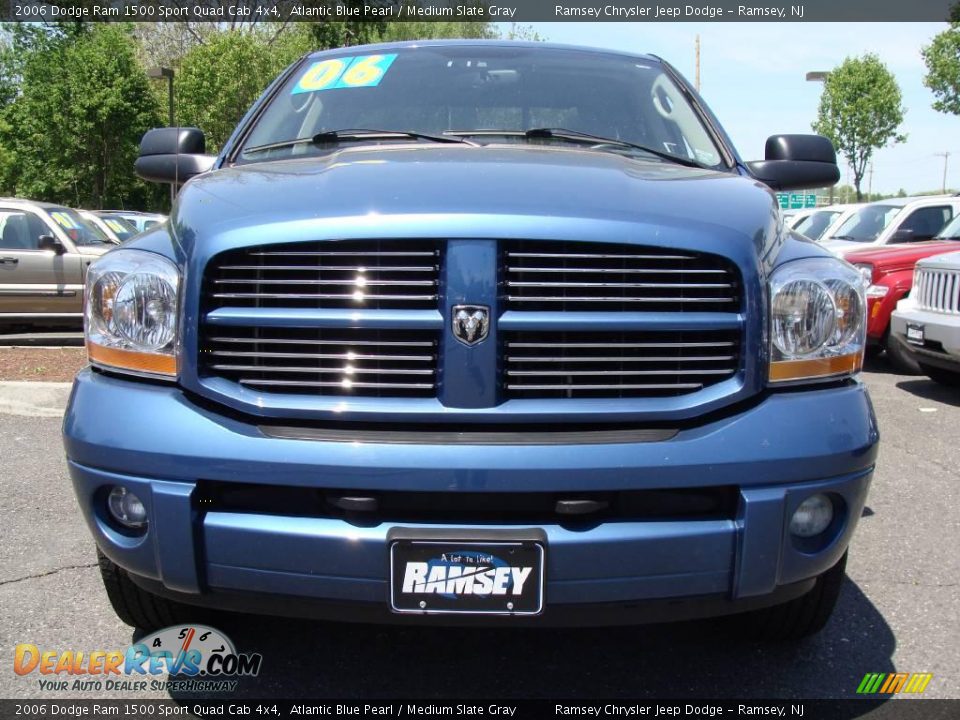 2006 Dodge Ram 1500 Sport Quad Cab 4x4 Atlantic Blue Pearl / Medium Slate Gray Photo #2