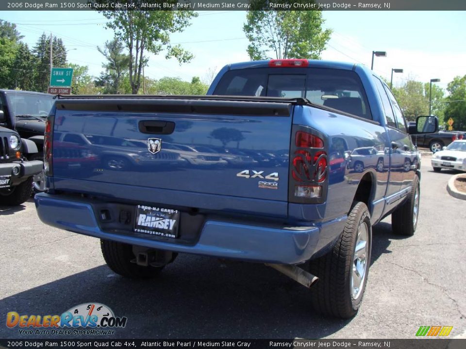 2006 Dodge Ram 1500 Sport Quad Cab 4x4 Atlantic Blue Pearl / Medium Slate Gray Photo #4