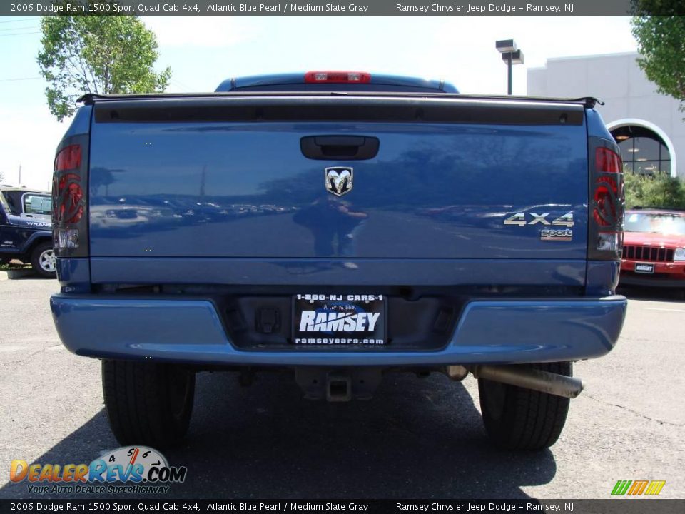 2006 Dodge Ram 1500 Sport Quad Cab 4x4 Atlantic Blue Pearl / Medium Slate Gray Photo #5