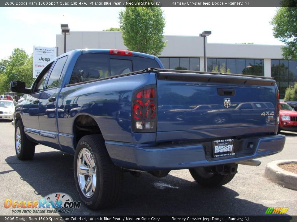 2006 Dodge Ram 1500 Sport Quad Cab 4x4 Atlantic Blue Pearl / Medium Slate Gray Photo #6