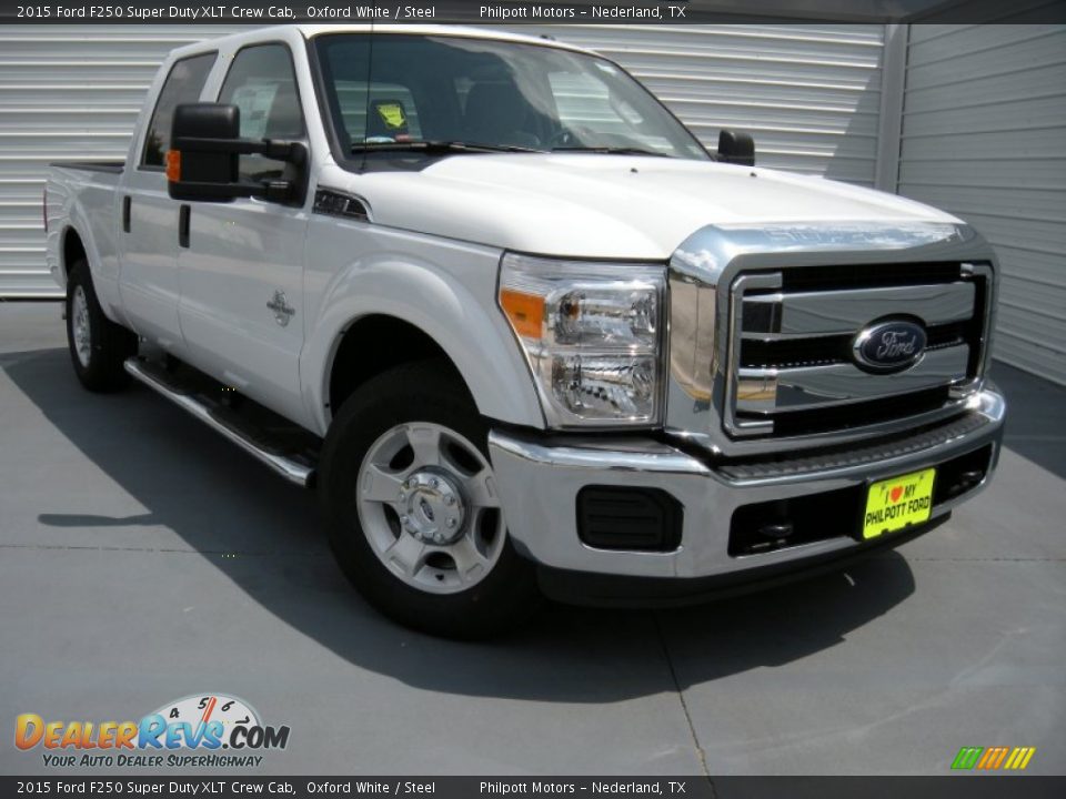 2015 Ford F250 Super Duty XLT Crew Cab Oxford White / Steel Photo #1