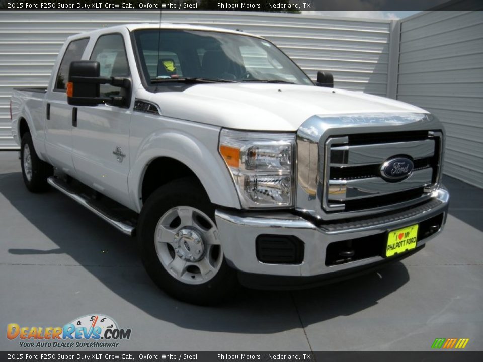 2015 Ford F250 Super Duty XLT Crew Cab Oxford White / Steel Photo #2
