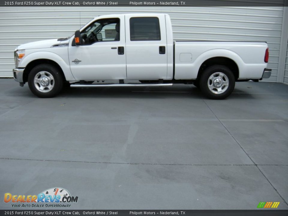 2015 Ford F250 Super Duty XLT Crew Cab Oxford White / Steel Photo #6