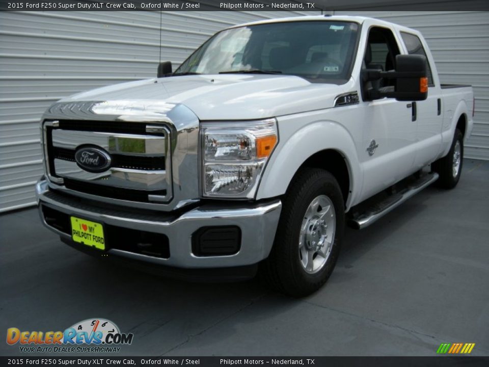 2015 Ford F250 Super Duty XLT Crew Cab Oxford White / Steel Photo #7