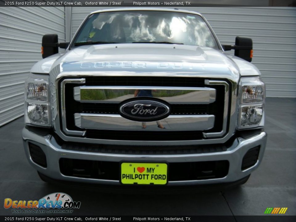 2015 Ford F250 Super Duty XLT Crew Cab Oxford White / Steel Photo #8