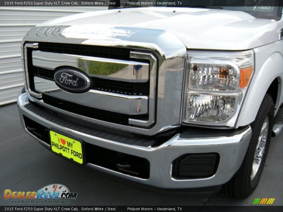 2015 Ford F250 Super Duty XLT Crew Cab Oxford White / Steel Photo #10