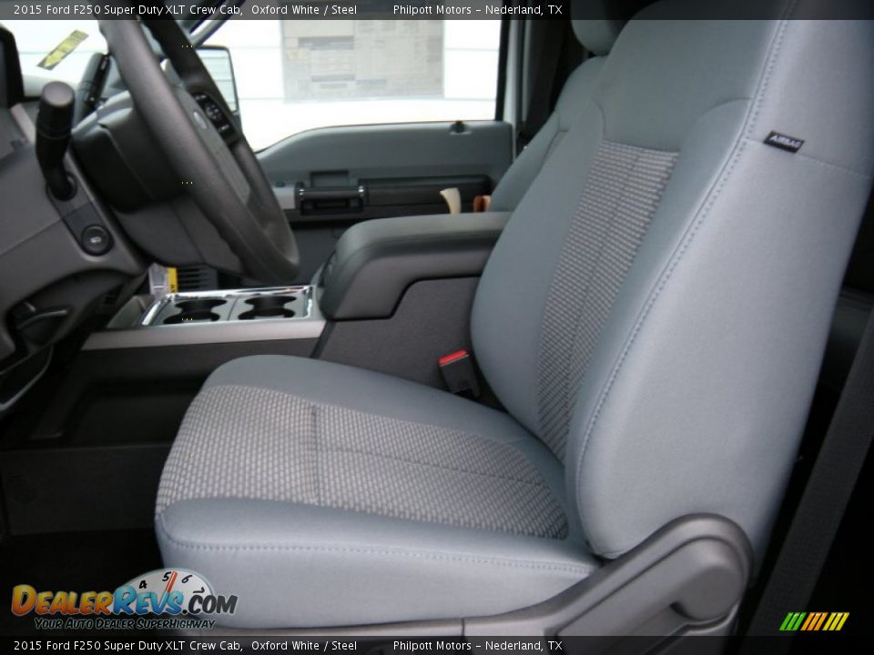 2015 Ford F250 Super Duty XLT Crew Cab Oxford White / Steel Photo #26
