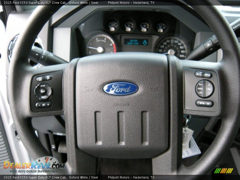 2015 Ford F250 Super Duty XLT Crew Cab Oxford White / Steel Photo #35