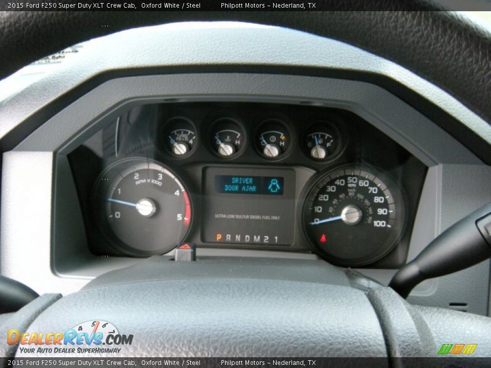 2015 Ford F250 Super Duty XLT Crew Cab Oxford White / Steel Photo #36