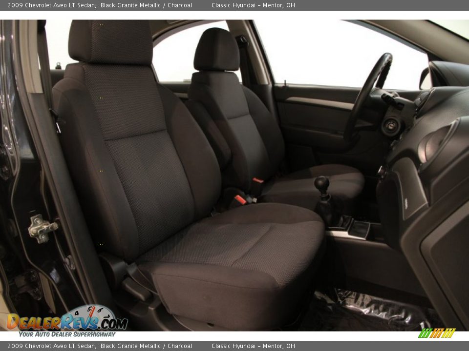 2009 Chevrolet Aveo LT Sedan Black Granite Metallic / Charcoal Photo #13