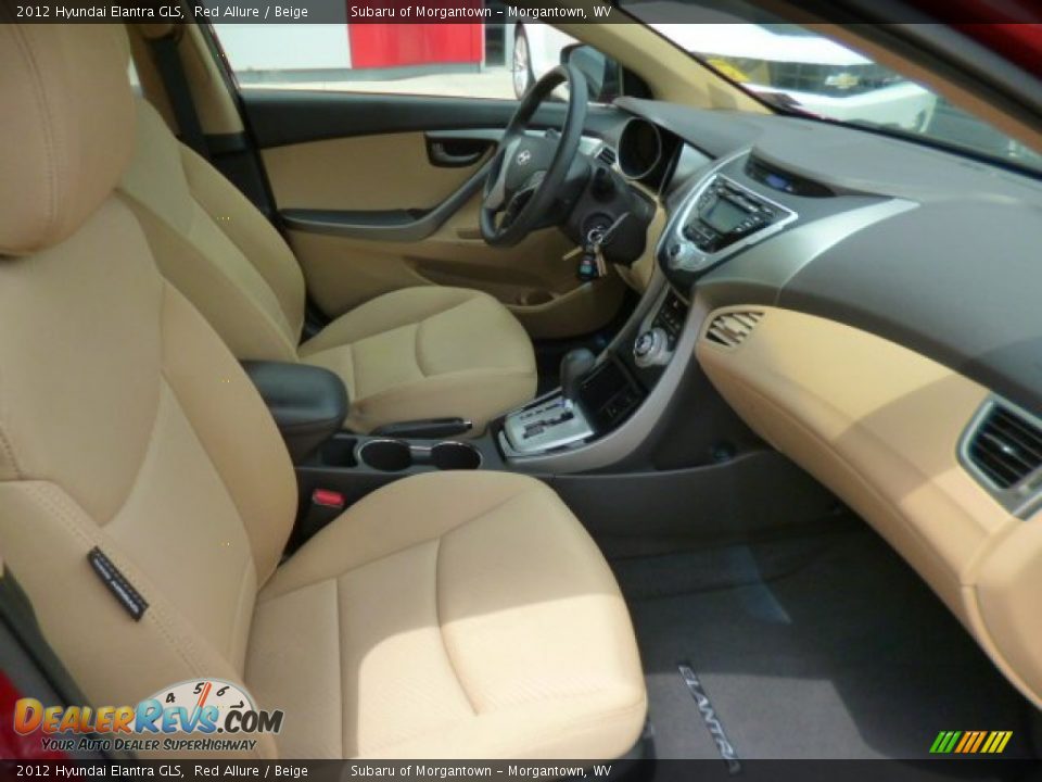 2012 Hyundai Elantra GLS Red Allure / Beige Photo #4
