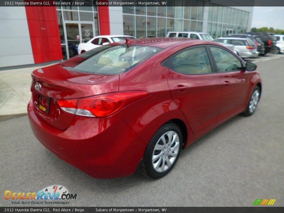 2012 Hyundai Elantra GLS Red Allure / Beige Photo #11
