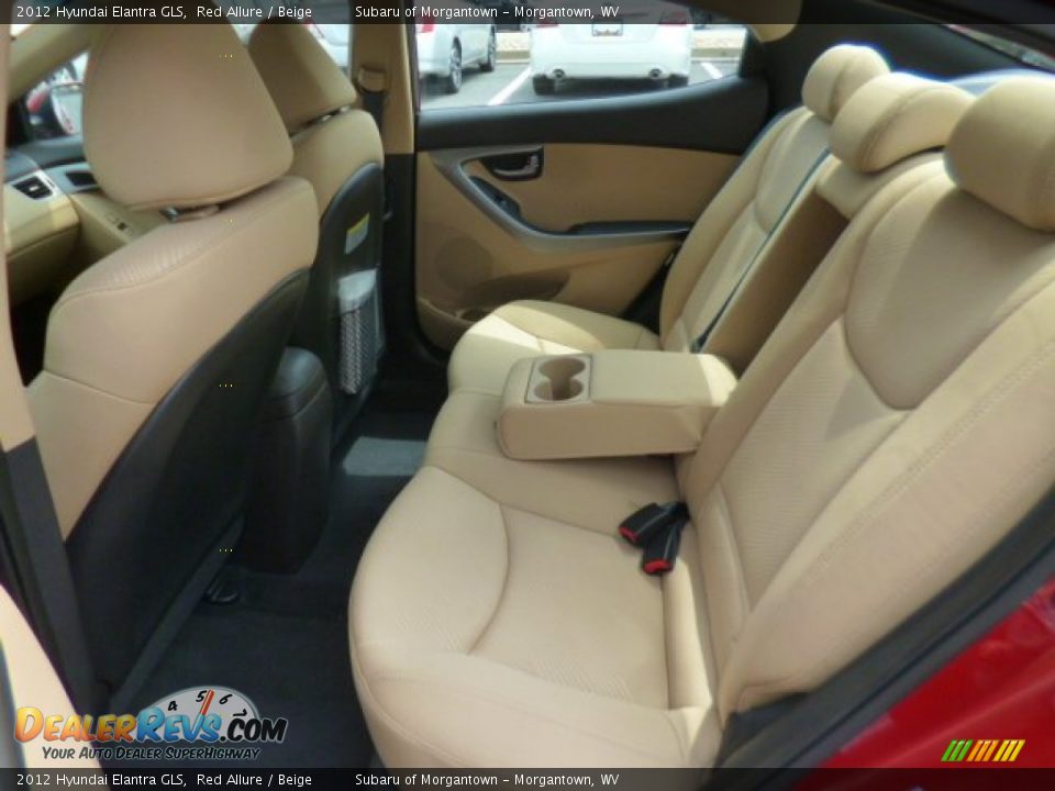 2012 Hyundai Elantra GLS Red Allure / Beige Photo #14