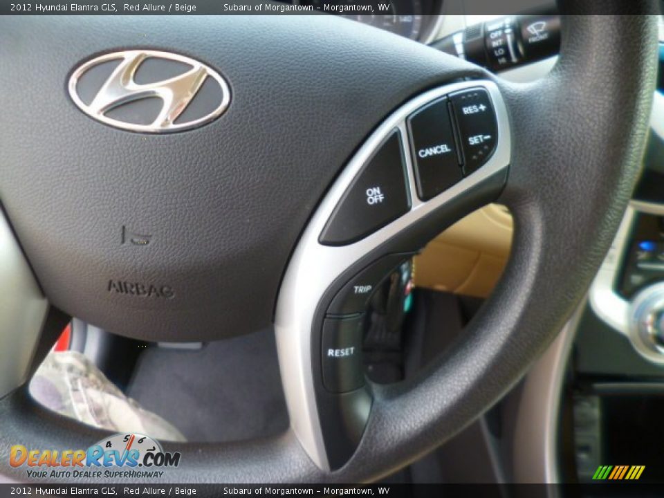 2012 Hyundai Elantra GLS Red Allure / Beige Photo #18