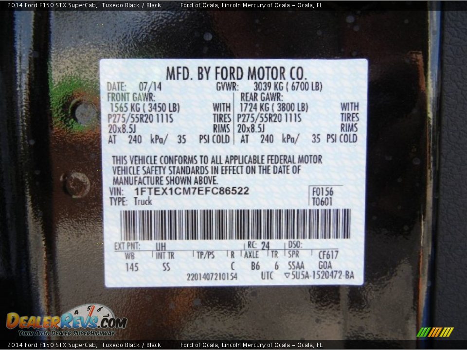 2014 Ford F150 STX SuperCab Tuxedo Black / Black Photo #12