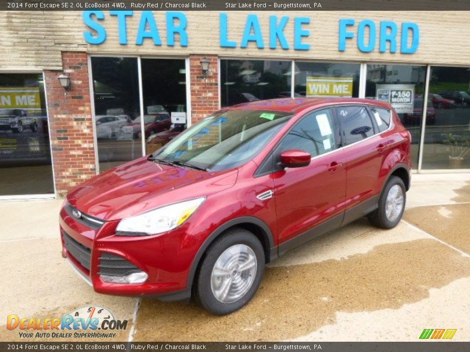 2014 Ford Escape SE 2.0L EcoBoost 4WD Ruby Red / Charcoal Black Photo #1