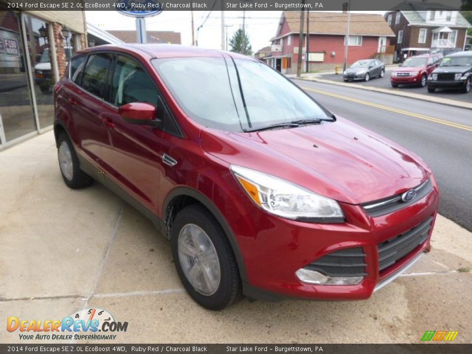 2014 Ford Escape SE 2.0L EcoBoost 4WD Ruby Red / Charcoal Black Photo #3