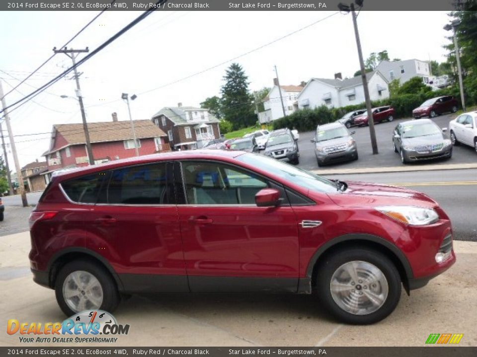 2014 Ford Escape SE 2.0L EcoBoost 4WD Ruby Red / Charcoal Black Photo #4