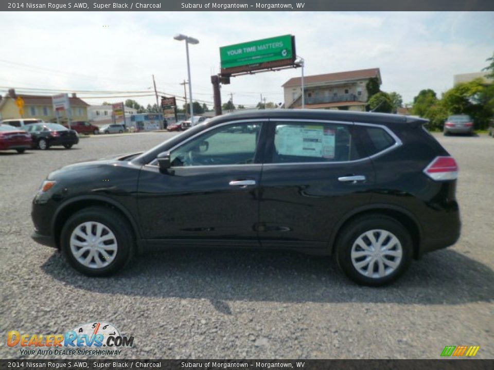 2014 Nissan Rogue S AWD Super Black / Charcoal Photo #4