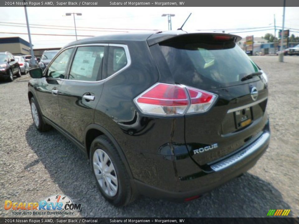 2014 Nissan Rogue S AWD Super Black / Charcoal Photo #5