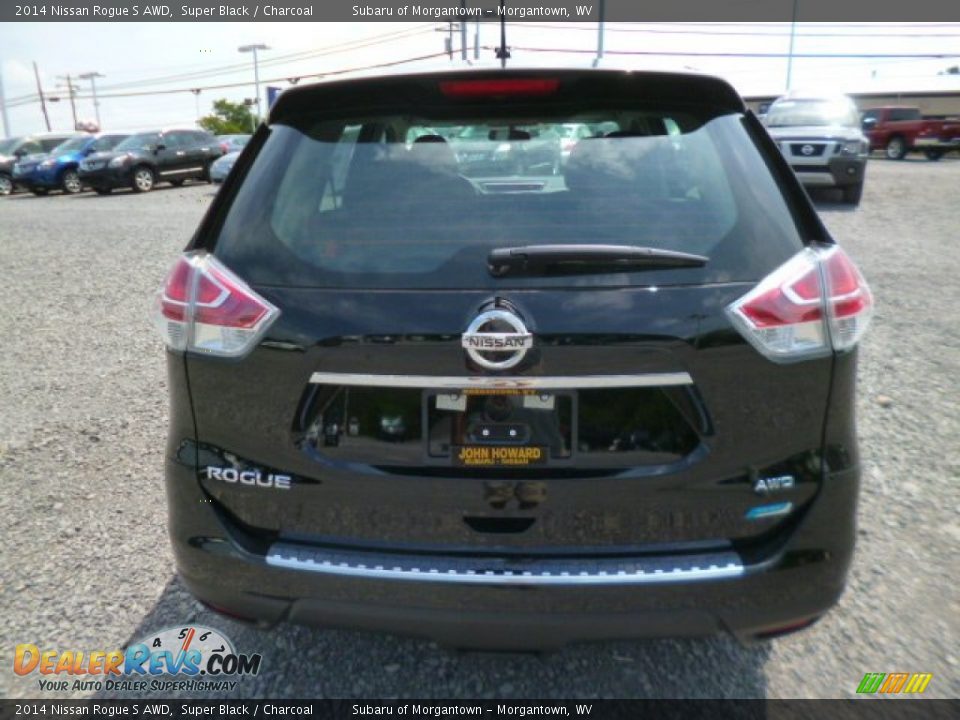 2014 Nissan Rogue S AWD Super Black / Charcoal Photo #6