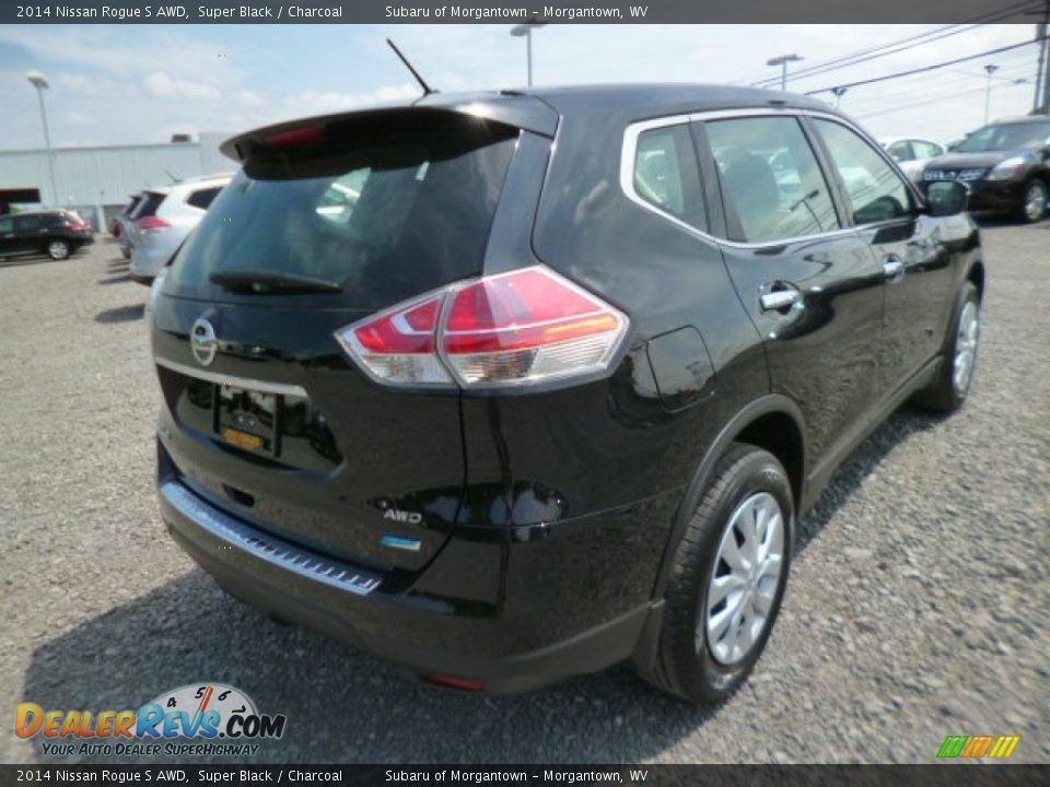 2014 Nissan Rogue S AWD Super Black / Charcoal Photo #7