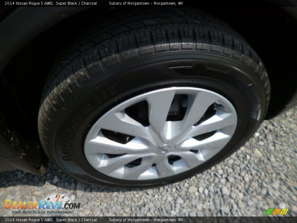 2014 Nissan Rogue S AWD Super Black / Charcoal Photo #9