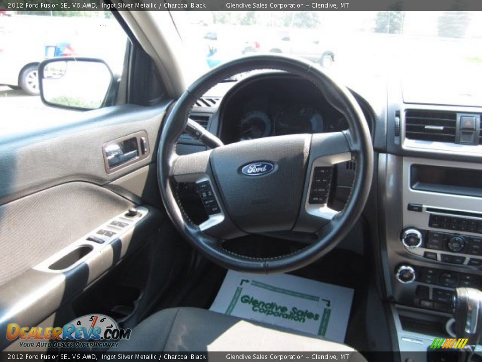 2012 Ford Fusion SEL V6 AWD Ingot Silver Metallic / Charcoal Black Photo #13