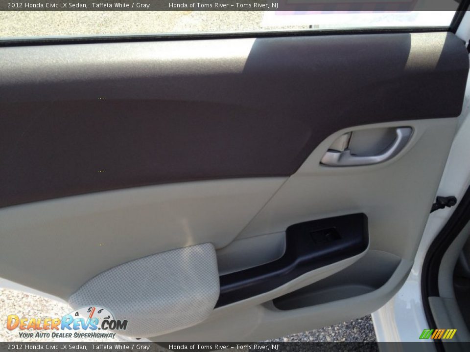 2012 Honda Civic LX Sedan Taffeta White / Gray Photo #9