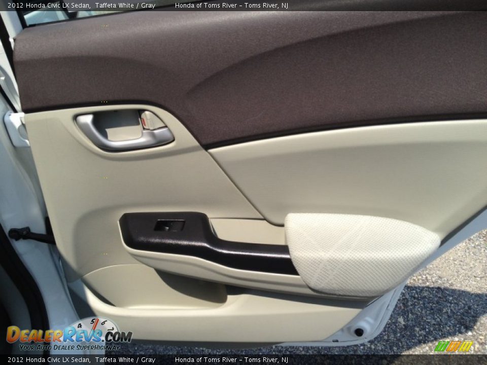 2012 Honda Civic LX Sedan Taffeta White / Gray Photo #22