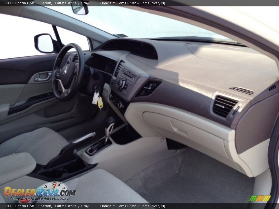 2012 Honda Civic LX Sedan Taffeta White / Gray Photo #26