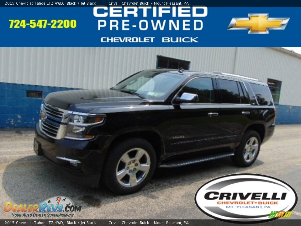 2015 Chevrolet Tahoe LTZ 4WD Black / Jet Black Photo #1