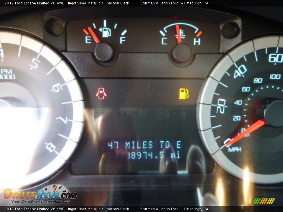 2012 Ford Escape Limited V6 4WD Ingot Silver Metallic / Charcoal Black Photo #15