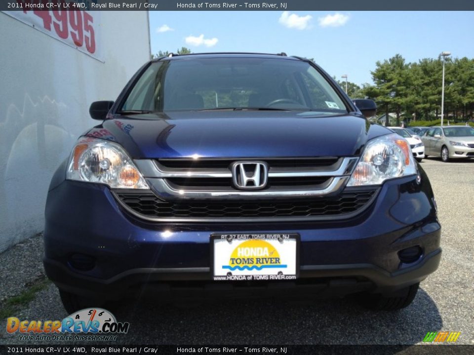 2011 Honda CR-V LX 4WD Royal Blue Pearl / Gray Photo #4