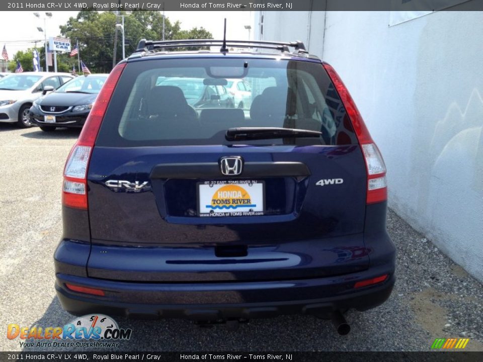 2011 Honda CR-V LX 4WD Royal Blue Pearl / Gray Photo #8