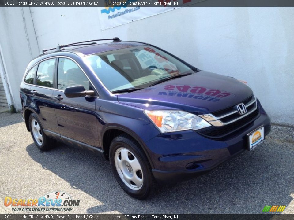 2011 Honda CR-V LX 4WD Royal Blue Pearl / Gray Photo #28
