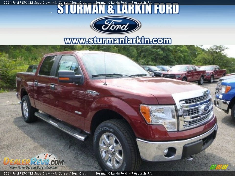2014 Ford F150 XLT SuperCrew 4x4 Sunset / Steel Grey Photo #1