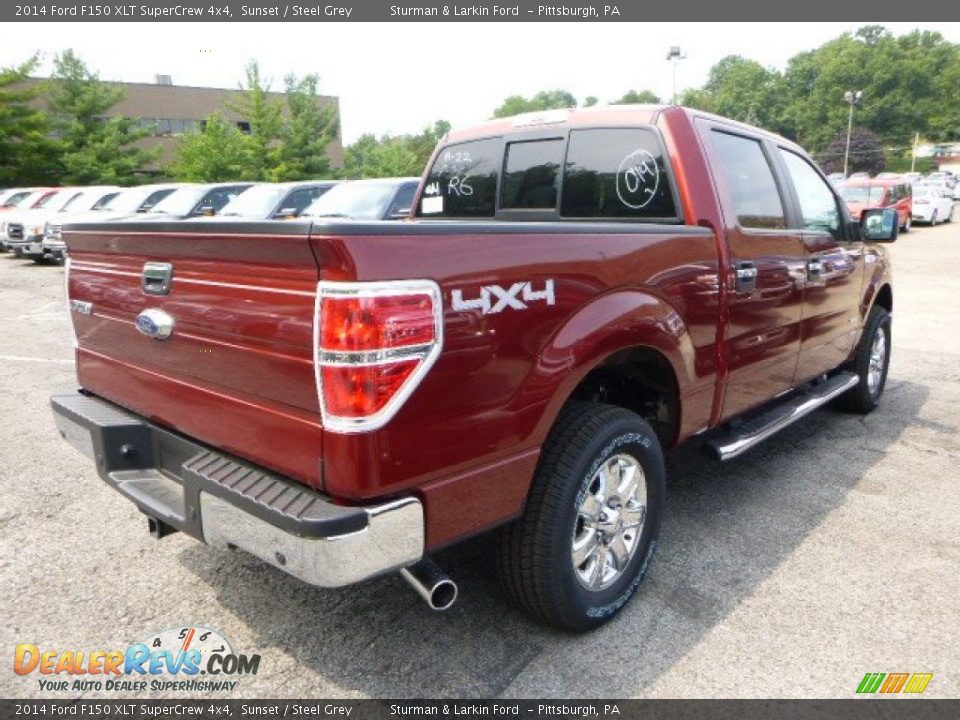2014 Ford F150 XLT SuperCrew 4x4 Sunset / Steel Grey Photo #2
