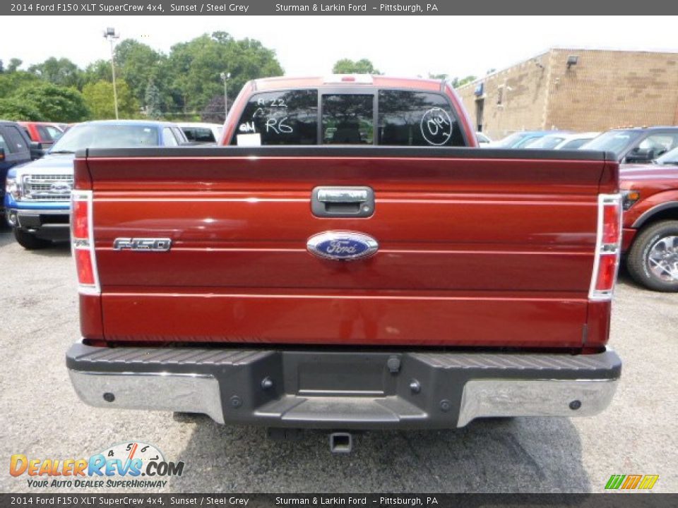 2014 Ford F150 XLT SuperCrew 4x4 Sunset / Steel Grey Photo #3